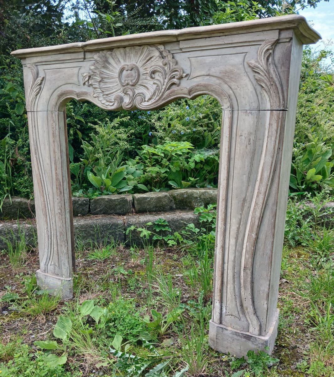 Louis XV-style Wooden Fireplace-photo-2