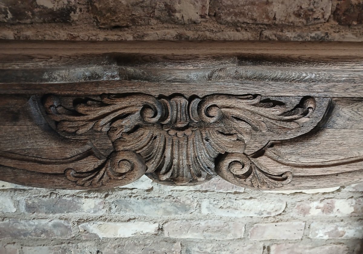 Fireplace Made Out Of Oak, Ca.1875.-photo-2