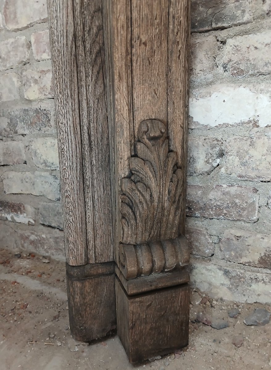 Fireplace Made Out Of Oak, Ca.1875.-photo-3