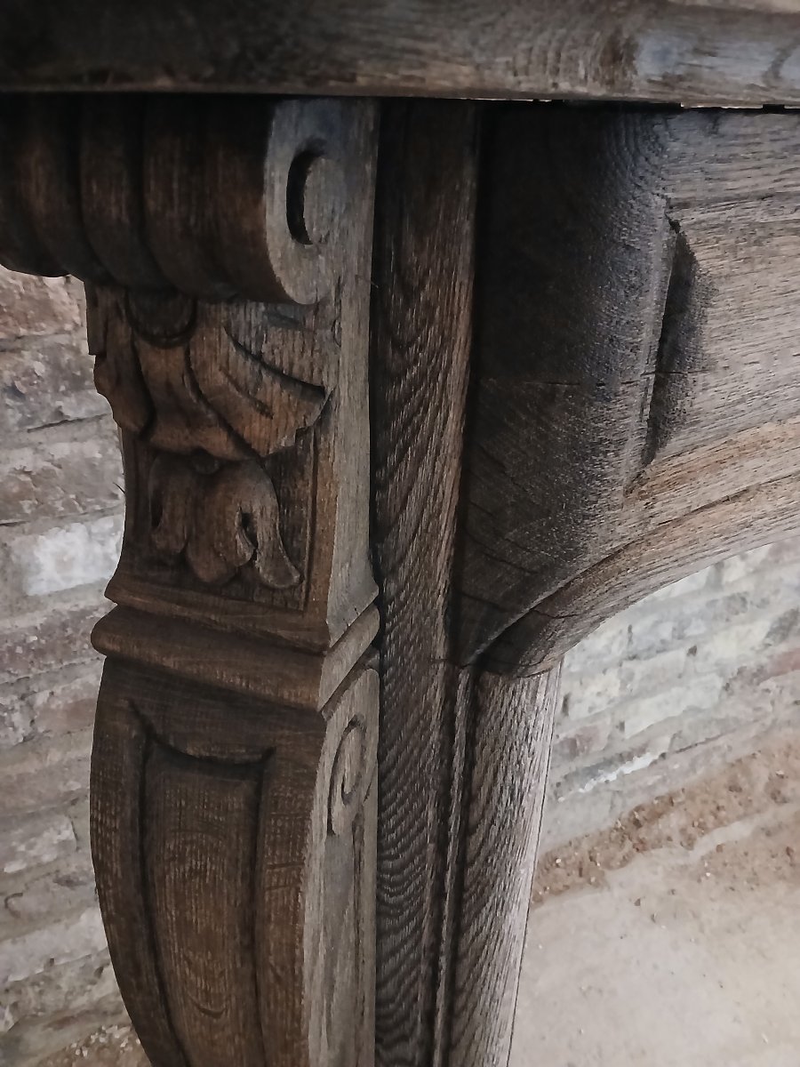 Fireplace Made Out Of Oak, Ca.1875.-photo-4