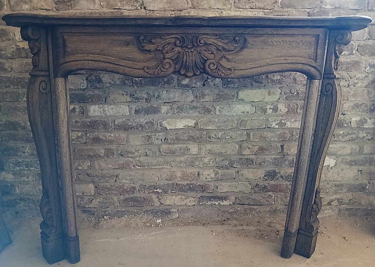 Fireplace Made Out Of Oak, Ca.1875.