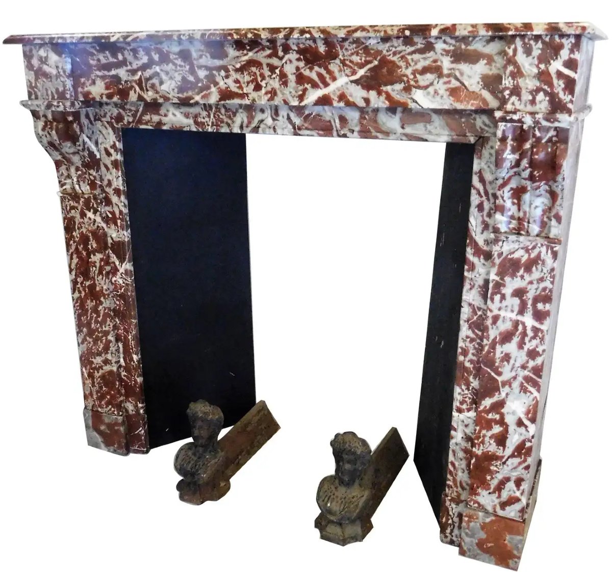 "rouge Du Languedoc" Marble Mantelpiece, Ca. 1880