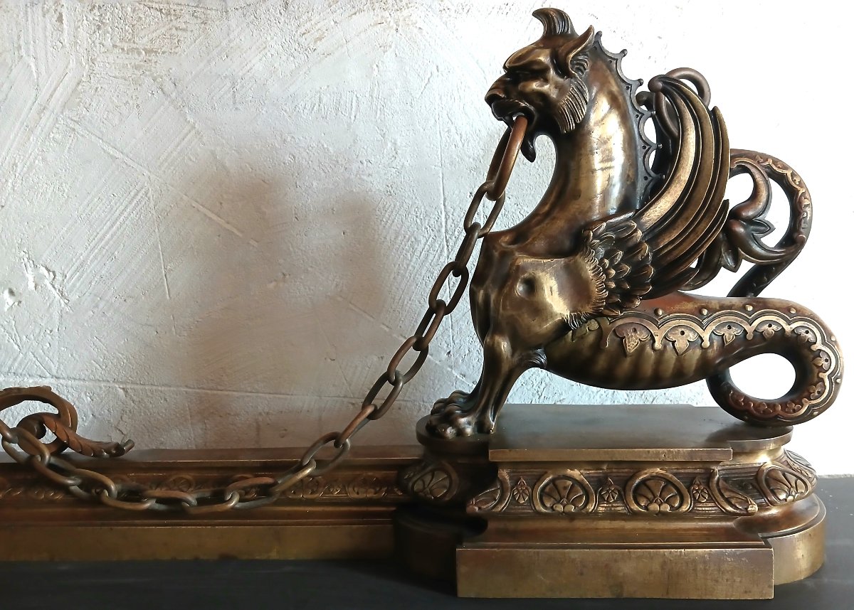 Barre de Chenets en Bronze-photo-2
