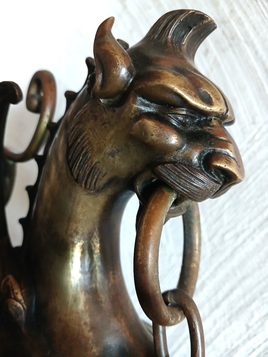 Barre de Chenets en Bronze-photo-2