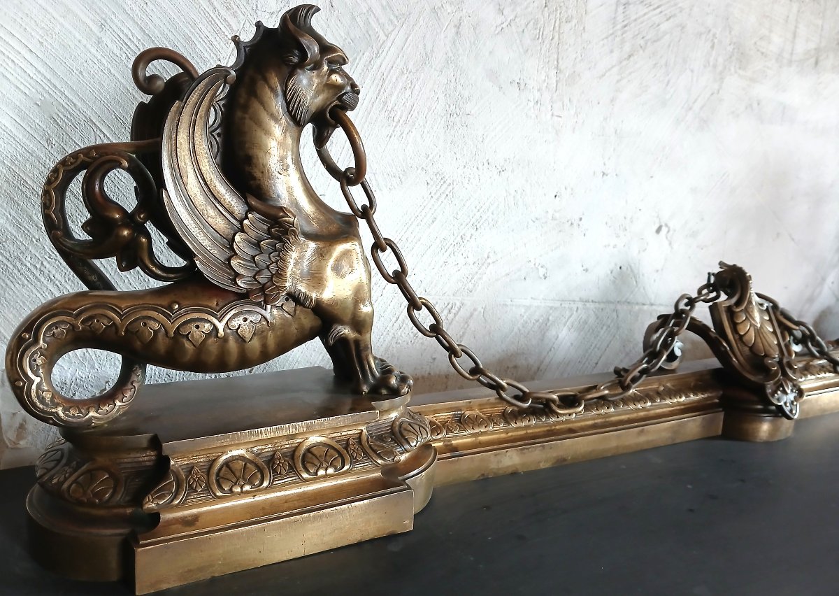 Barre de Chenets en Bronze