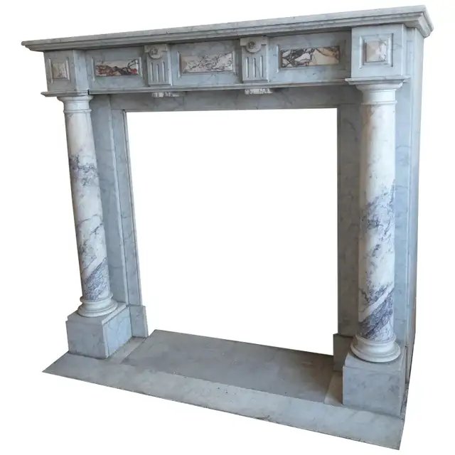 Napoleon III Marble Mantelpiece, Ca. 1875