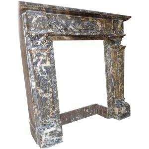 Marble Fireplace, Gris Des Andennes, Ca. 1875