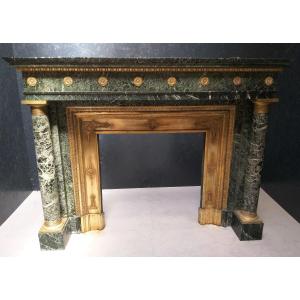 Empire II Fireplace In Antico Verde Marble