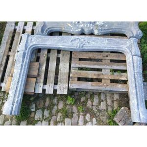 Louis XV-rococo Chimneypiece, Made Out Of The Saint Anna Marble. Ca.1850