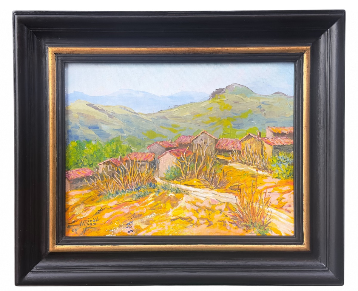Joël WILLIAM (1925-2014) Hameau près d'Olot - Catalogne - Pyrénées -photo-2