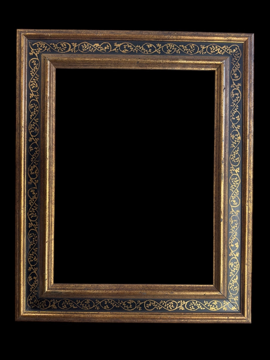 Renaissance-style Frame "cassetta" - 40.3 X 30.5 Cm -photo-2