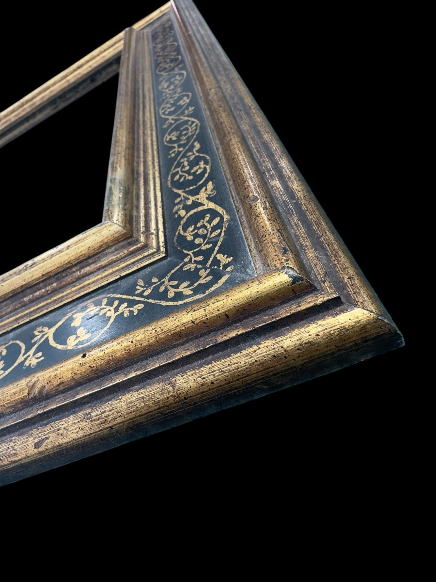 Renaissance-style Frame "cassetta" - 40.3 X 30.5 Cm -photo-4