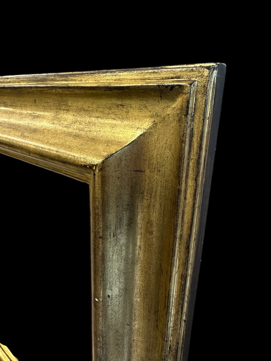 CADRE EN BOIS DORÉ XXeme - 37,4 x 45,4 cm-photo-3