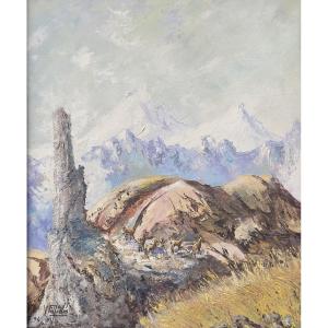 Joël WILLIAM (1925-2014) Massif dans les Pyrénées