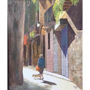 Joël WILLIAM (1925-2014) Barri Gotic - Barcelone -Catalogne
