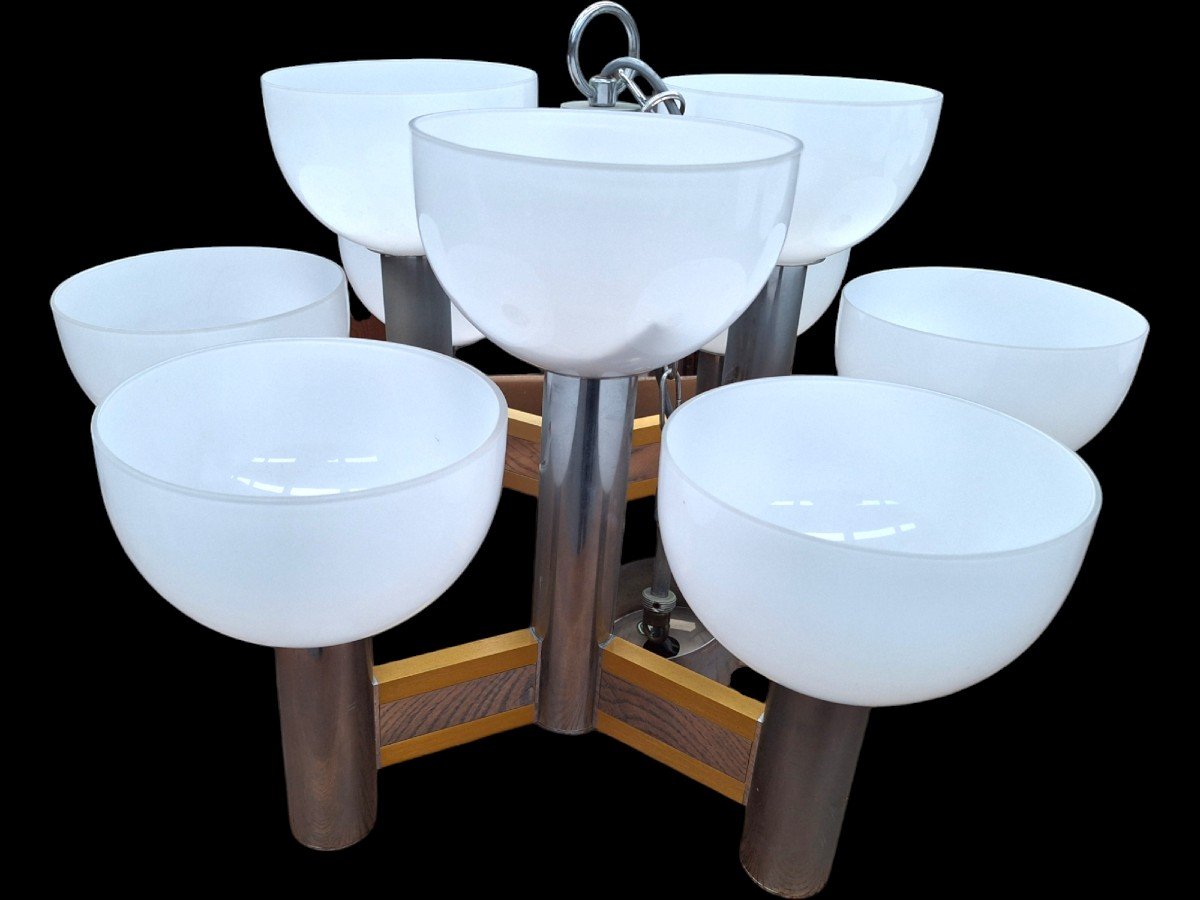 Paire Des Lustres Vintage, Gaetano Sciolari.-photo-3