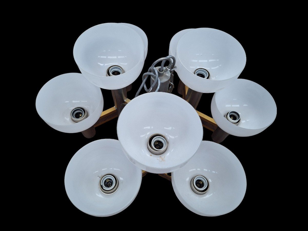 Paire Des Lustres Vintage, Gaetano Sciolari.-photo-2