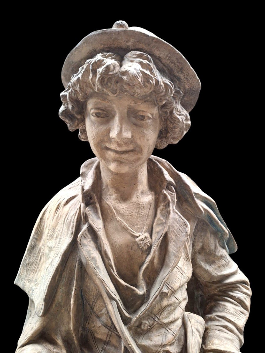"jeune Berger" En Terre Cuite-photo-3
