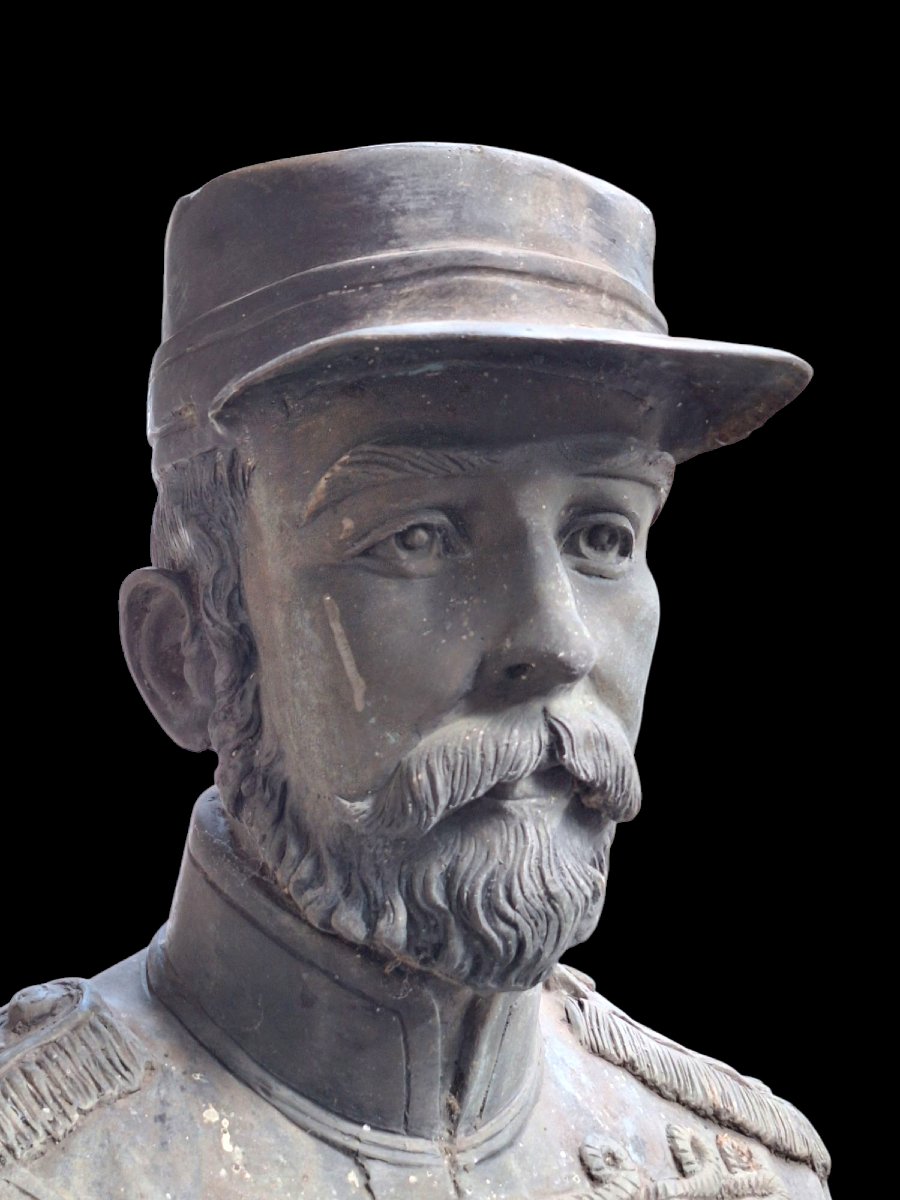 American Civil War Bronze Military Soldier On Horse-photo-4