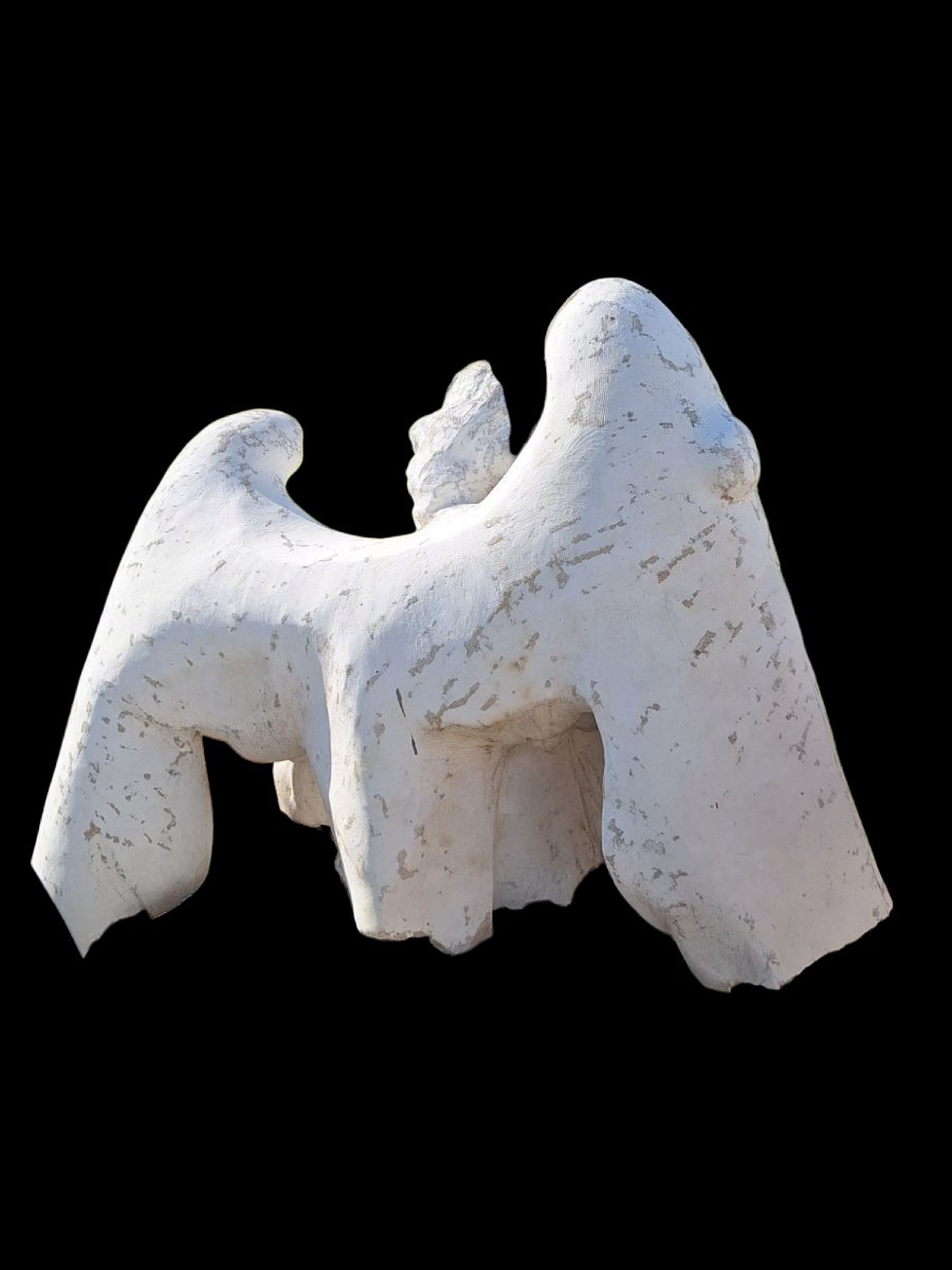 2 Statues d'Anges En Pierre De France, -photo-8