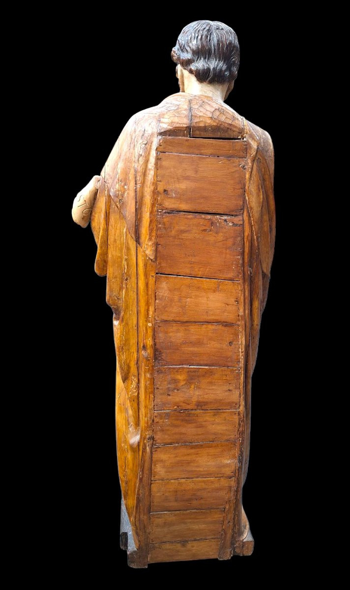 Grand Statue En Bois Du St. Paul-photo-2