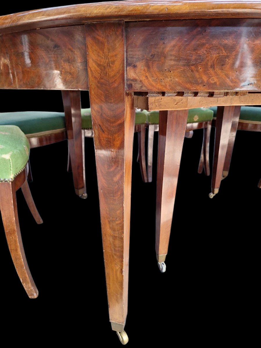Grande Table Ovale En Acajou  d'époque Directoire -photo-4