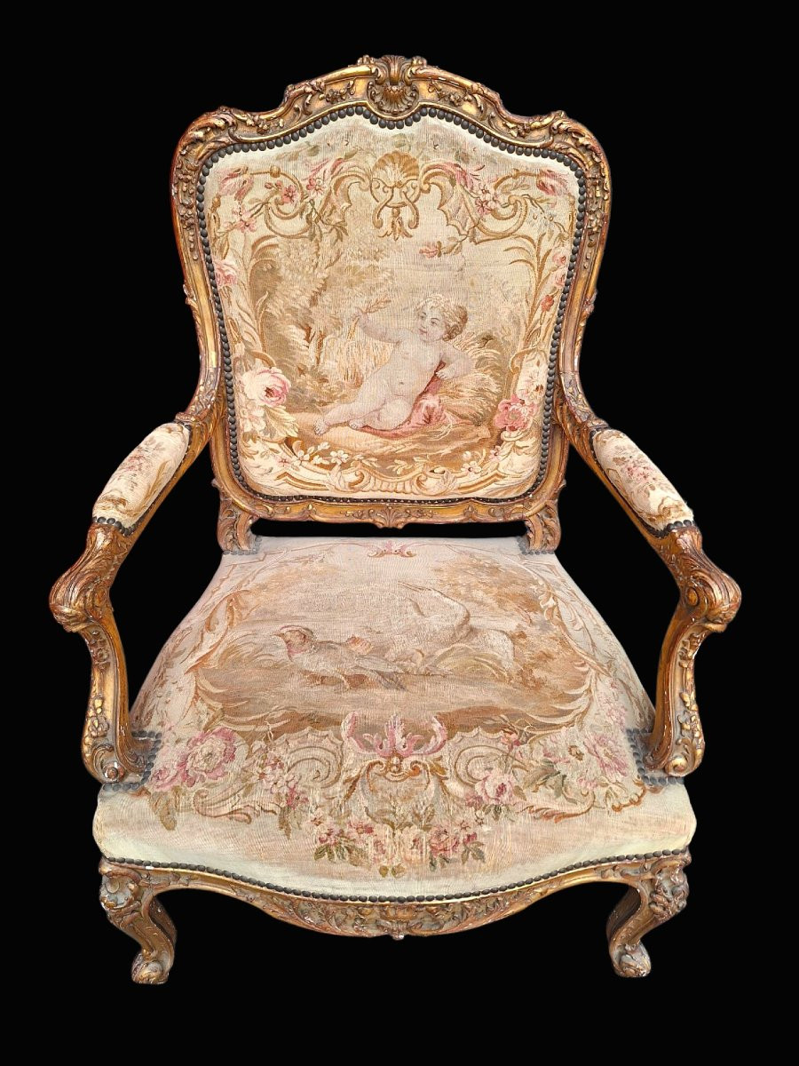 Salon Bois Doré Louis XV  19ième  -photo-3