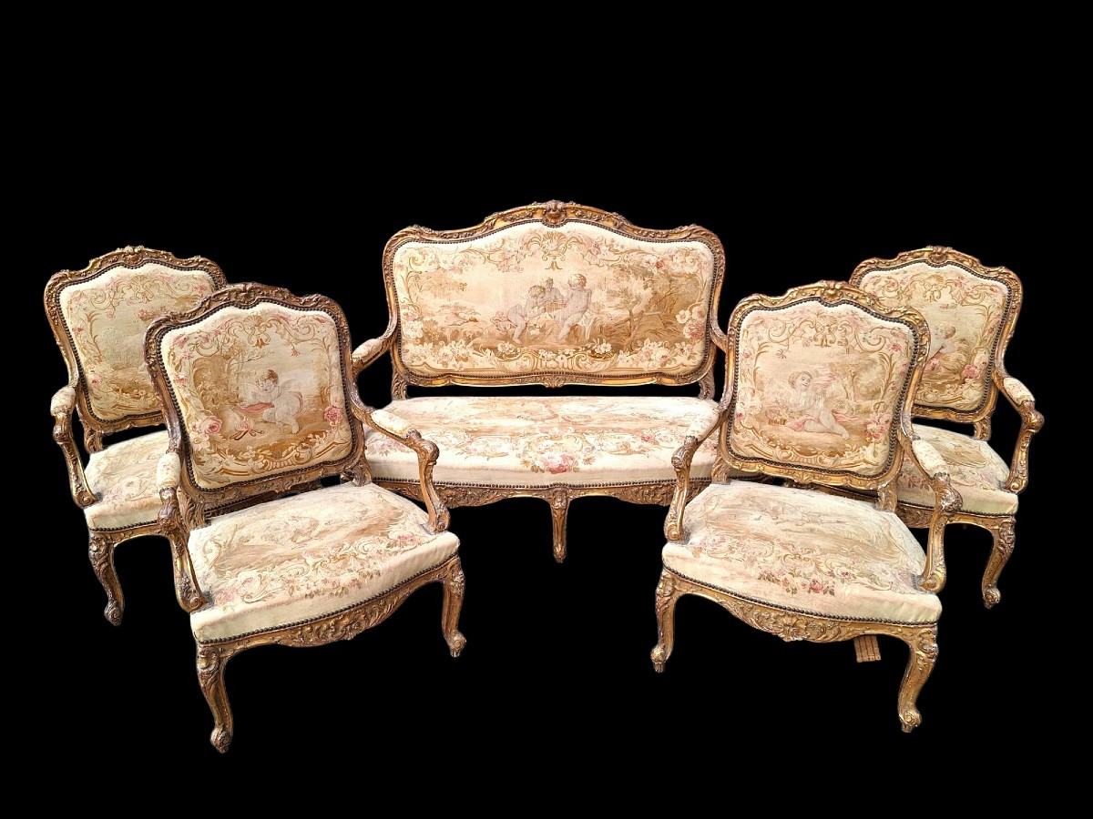 Salon Bois Doré Louis XV  19ième  