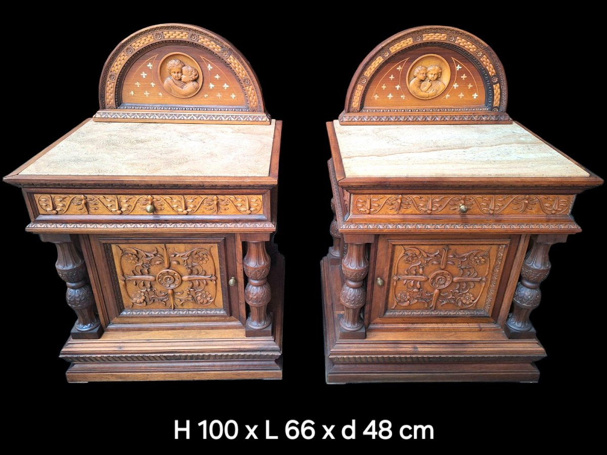 Monumental Carved Bedroom In Renaissance Style-photo-3