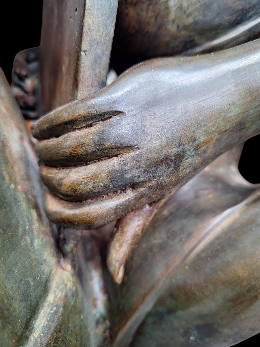 Solid Bronze Planter.-photo-5