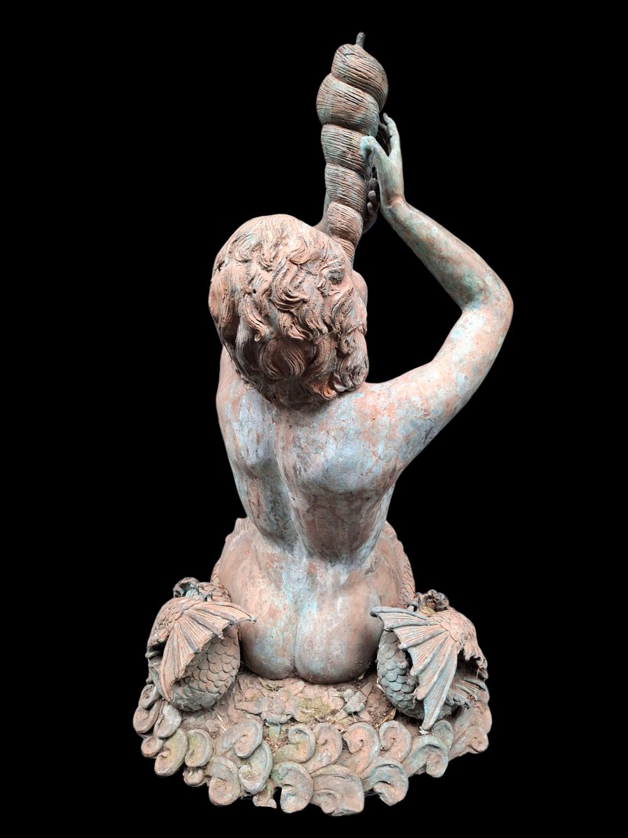 Bronze Fountain Of A Mermaid.-photo-3