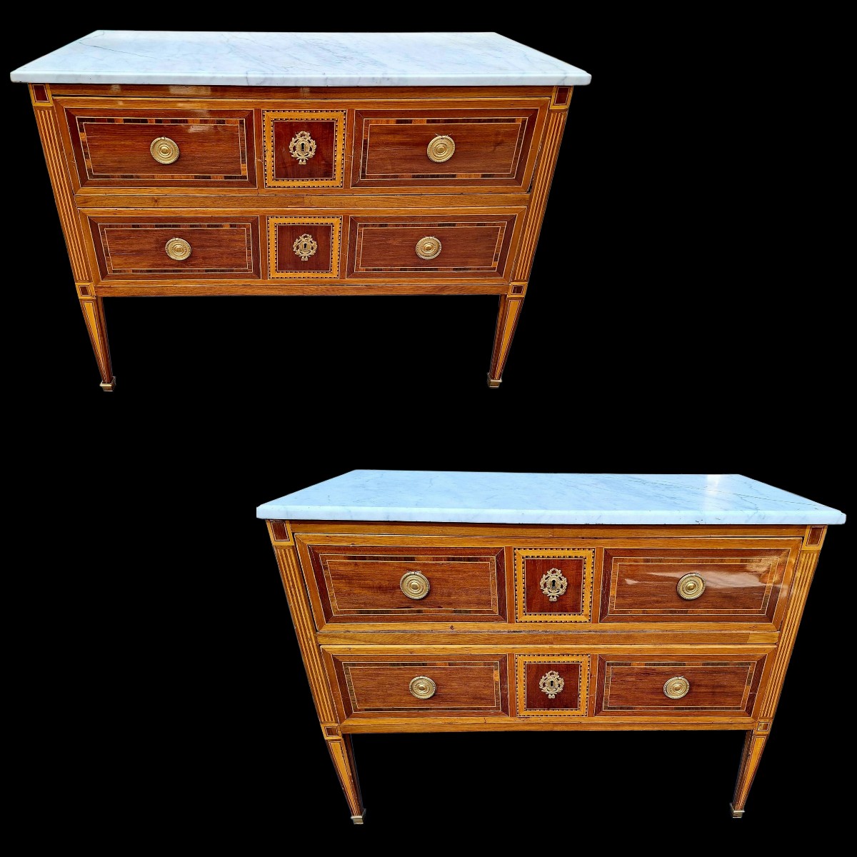  Pair Of Chests Of Drawers 