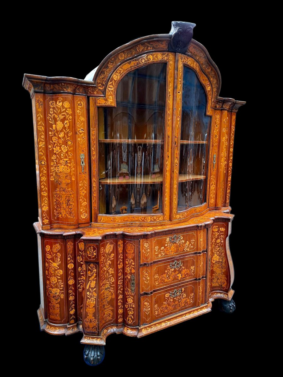 Dutch Marquetry Display Case -photo-2