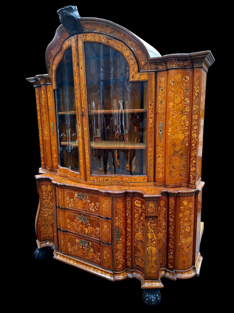 Dutch Marquetry Display Case -photo-3