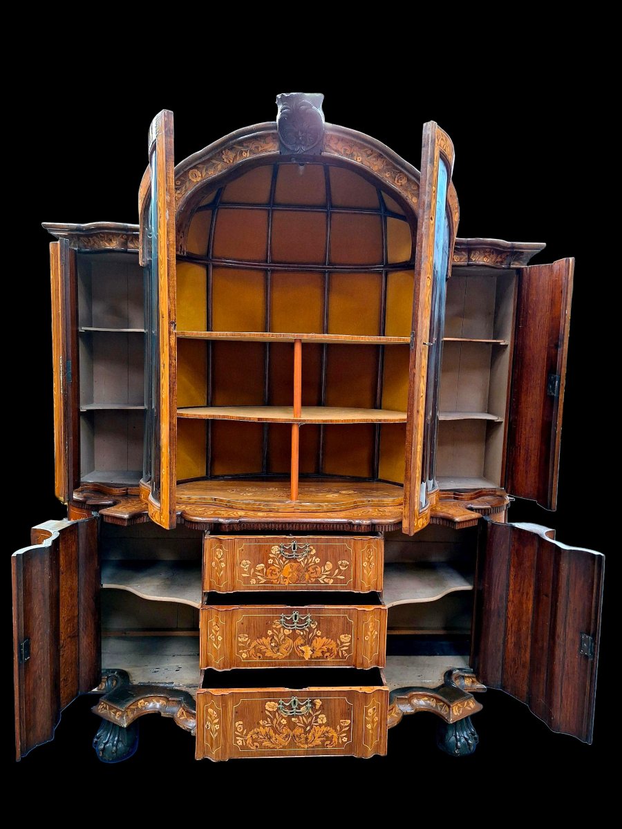 Dutch Marquetry Display Case -photo-4