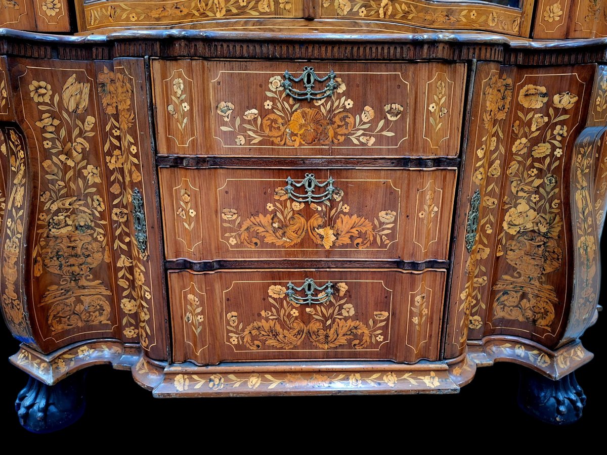 Dutch Marquetry Display Case -photo-3