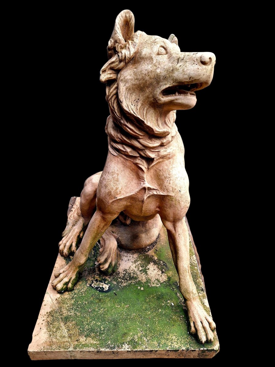 Terracotta Dog Statue -photo-2