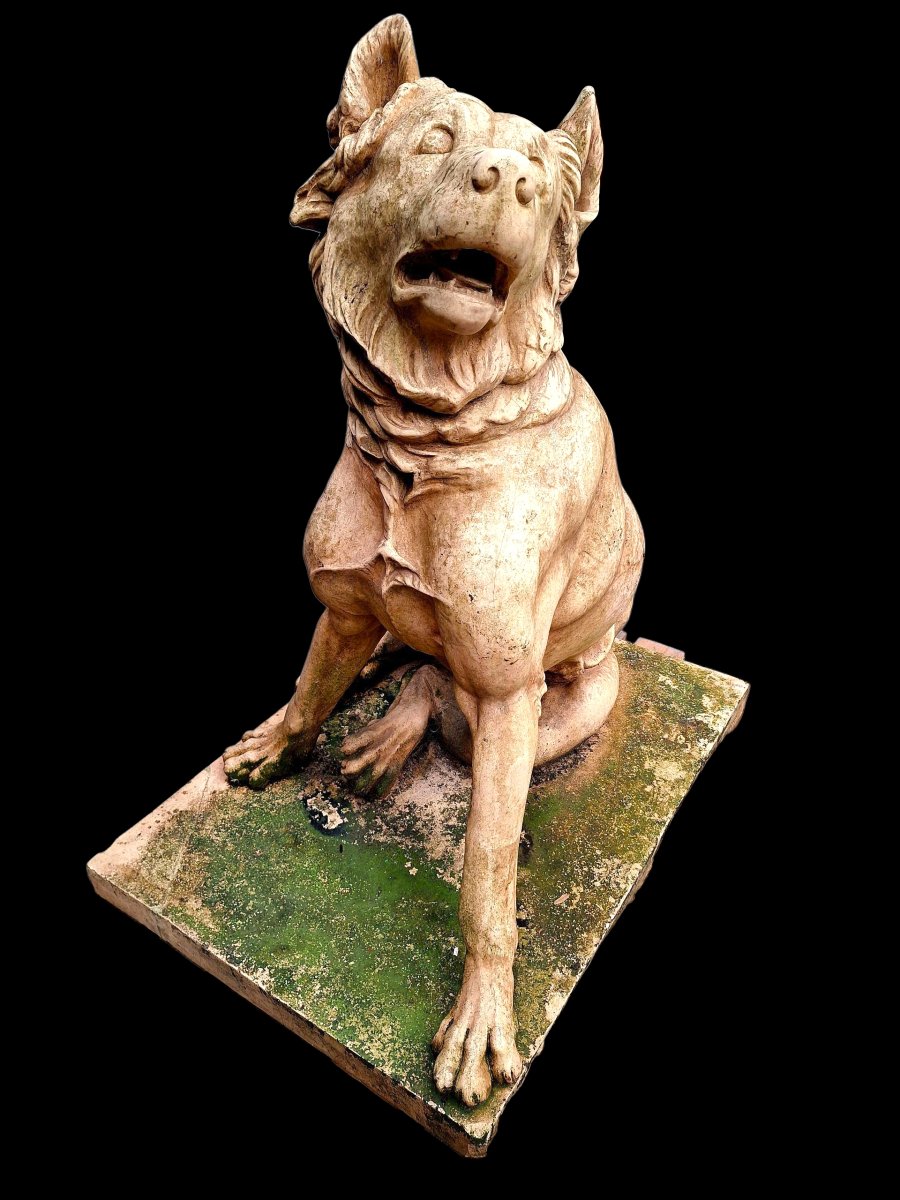 Terracotta Dog Statue -photo-3