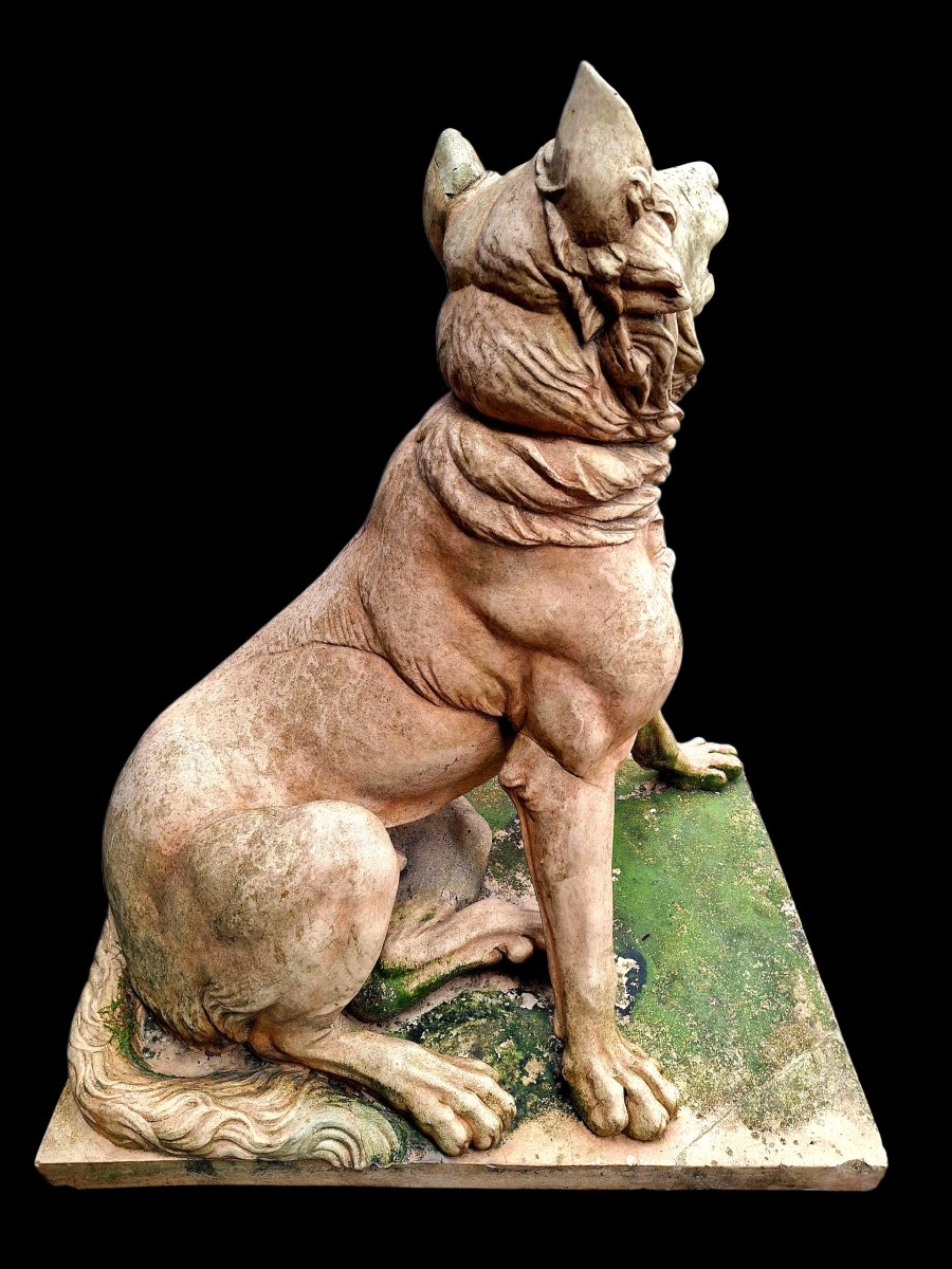 Terracotta Dog Statue -photo-2