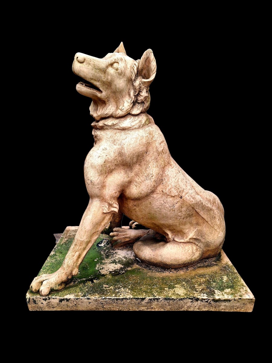 Terracotta Dog Statue 