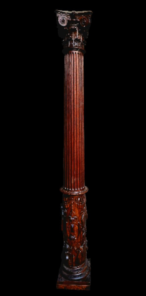 Un paire des colonnes sculpté -photo-3