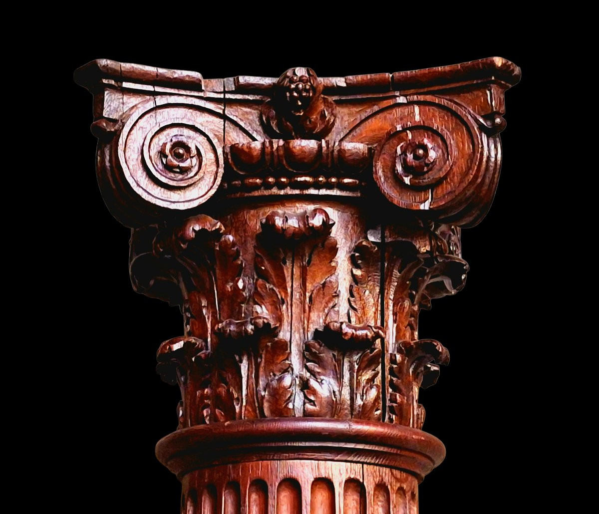 Un paire des colonnes sculpté -photo-4