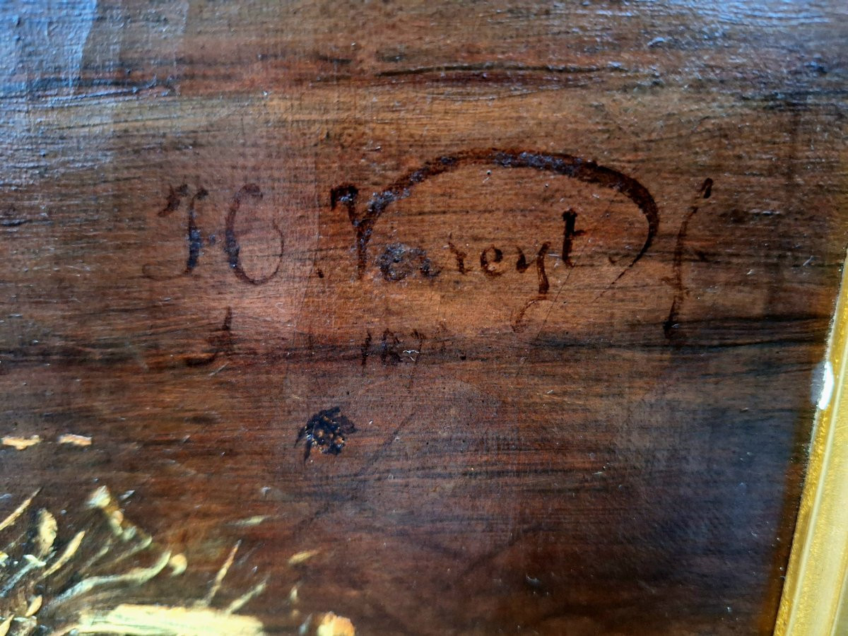 Singerie, Oil On Canvas, 19th Century -photo-2