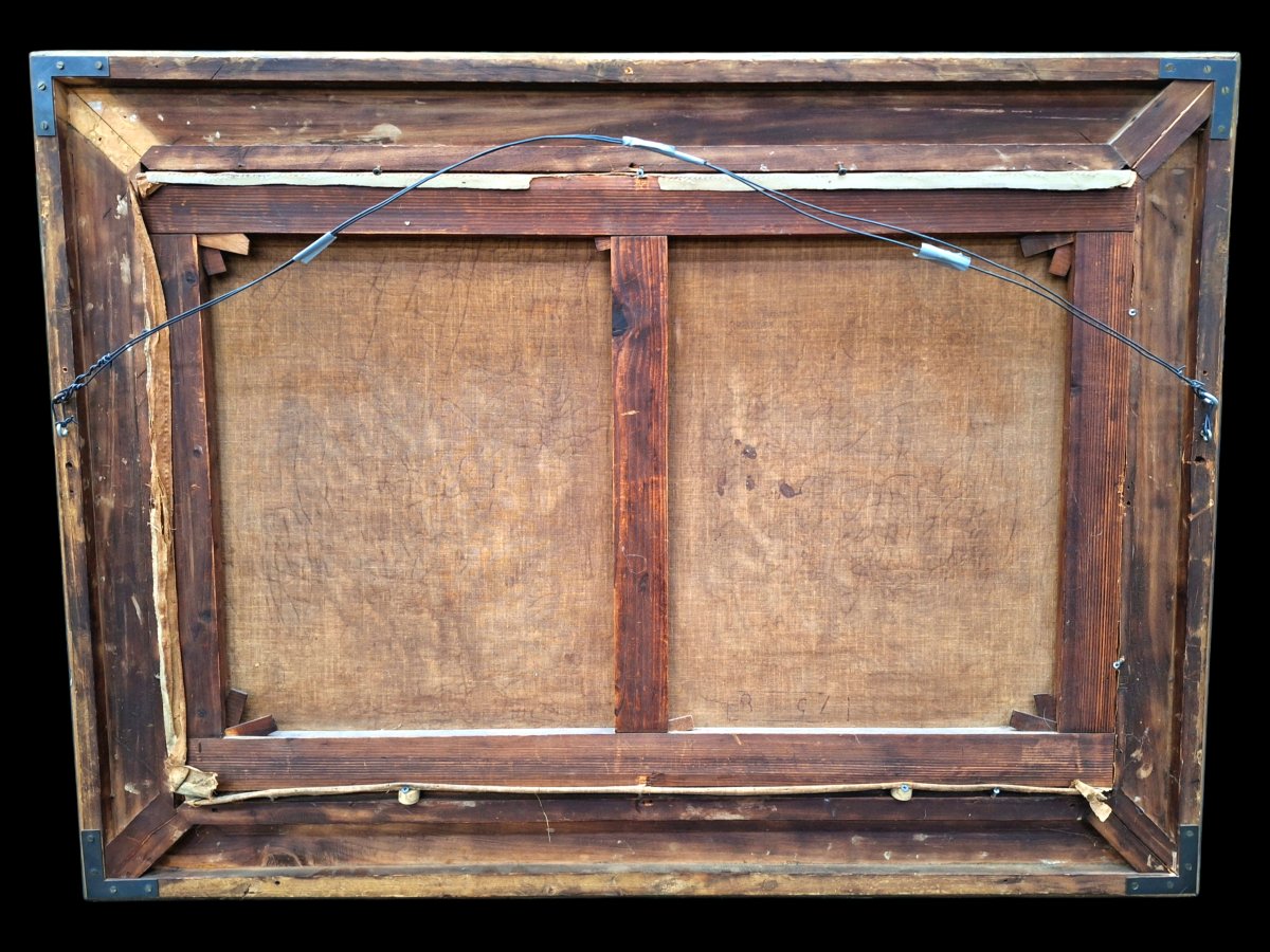 Singerie, Oil On Canvas, 19th Century -photo-3