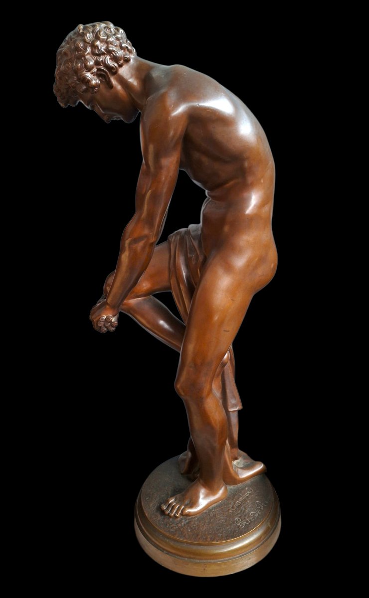 Grand bronze à patine brune -photo-3