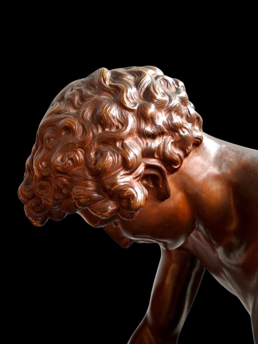 Grand bronze à patine brune -photo-2