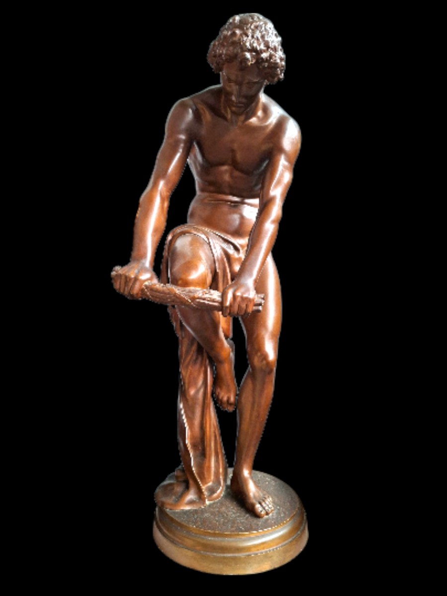 Grand bronze à patine brune 