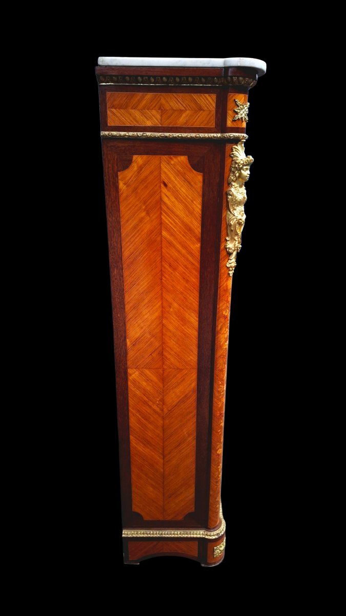 Bibliothèque en marqueterie  et bronze doré -photo-4