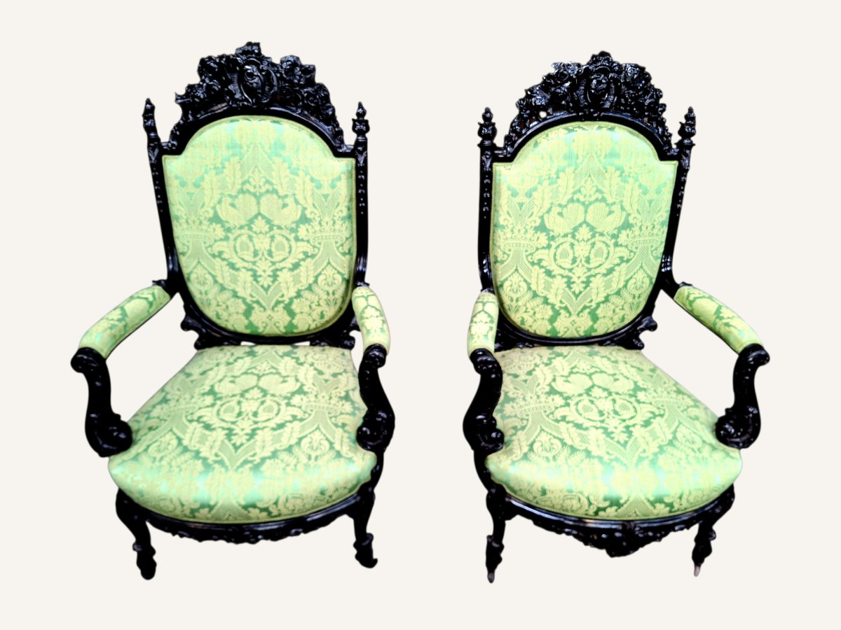 Salon bois sculpté -photo-2