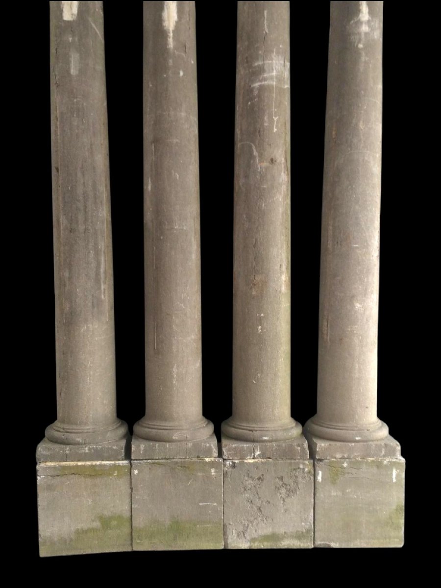4 colonnes  en pierre bleue de Hainaut -photo-3